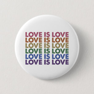 Love Is Love Gay Pride LGBT Ally Rainbow LGBTQ 6 Cm Round Badge