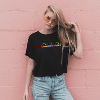 Love Is Love Gay Pride LGBTQ Rainbow Hearts