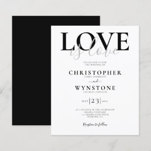 Love is Love Gay Wedding Invitation