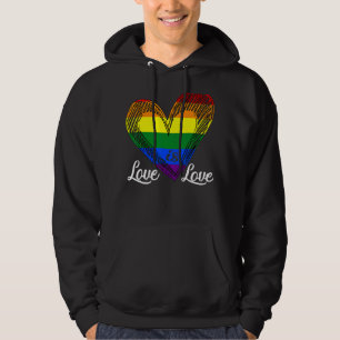 Love Is Love Heart Lgbt Pride Gay Lesbian Hoodie