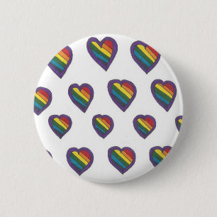 Love is Love Heart pattern 6 Cm Round Badge