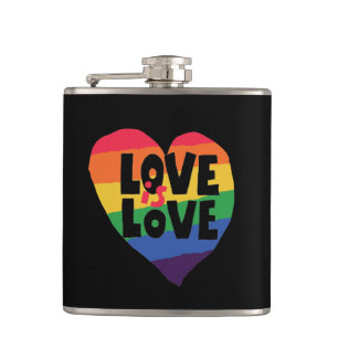 Love is Love Hip Flask