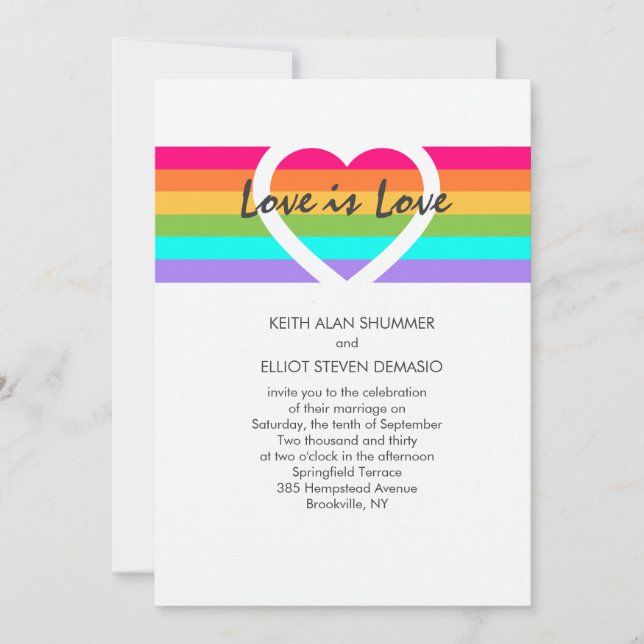 Love Is Love Invitation (Front)