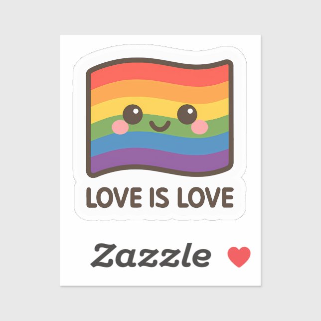 Love is Love – Kawaii Rainbow Design (Sheet)