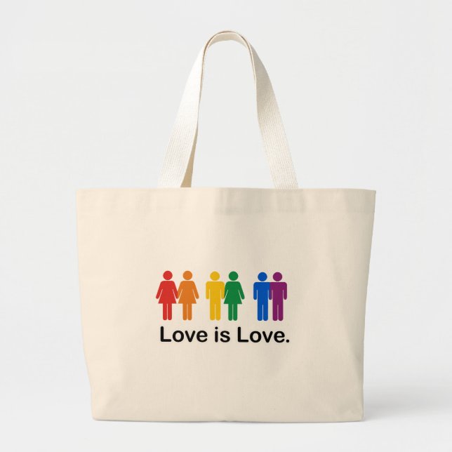 Love is Love. Large Tote Bag (Front)