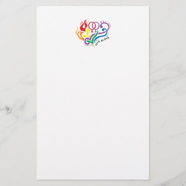 Love Is Love: Lesbian Stationery (Front)