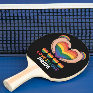 Love is Love LGBQT Ping Pong Paddle