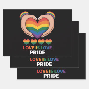 Love is Love LGBQT Wrapping Paper Sheet