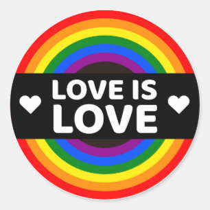 Love is love- LGBT Pride Classic Round Sticker