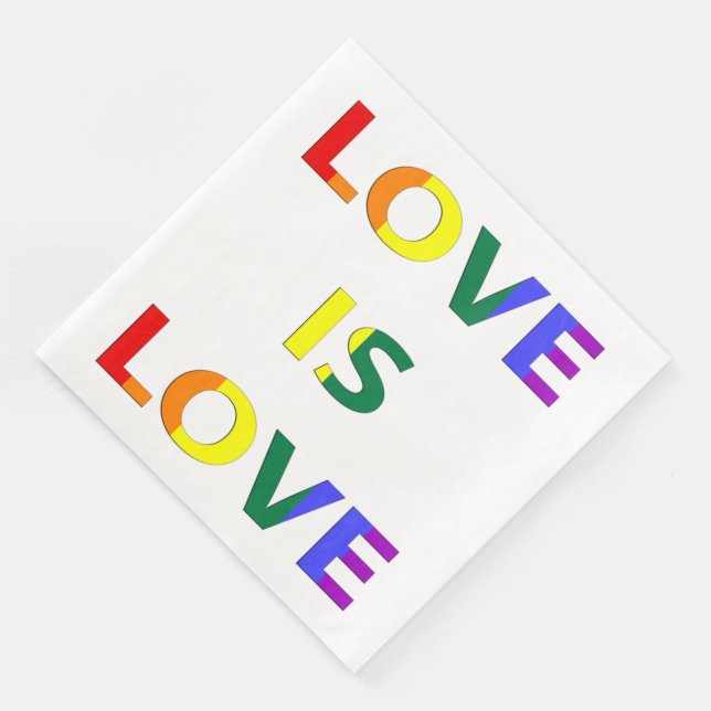 Love is Love LGBT Pride Napkin (Corner)