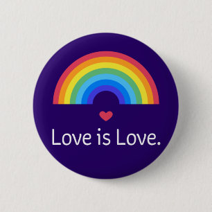 Love is love. LGBT+PRIDE. Queer.     6 Cm Round Badge