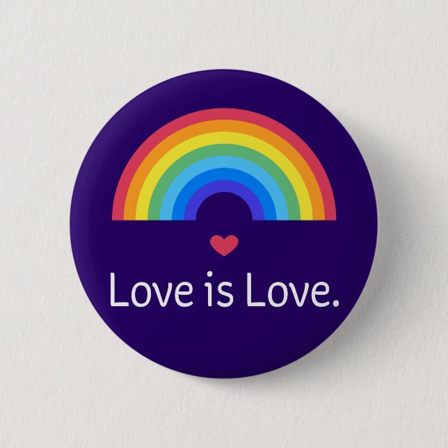 Love is love. LGBT+PRIDE. Queer.     6 Cm Round Badge (Front)