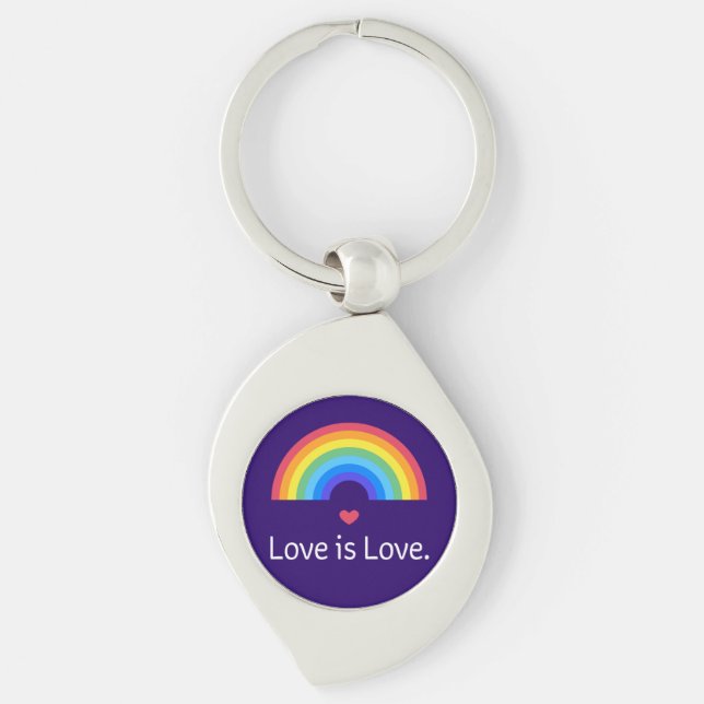 Love is love. LGBT+PRIDE. Queer.      Keychain (Front)