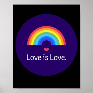 Love is love. LGBT+PRIDE. Queer. Poster