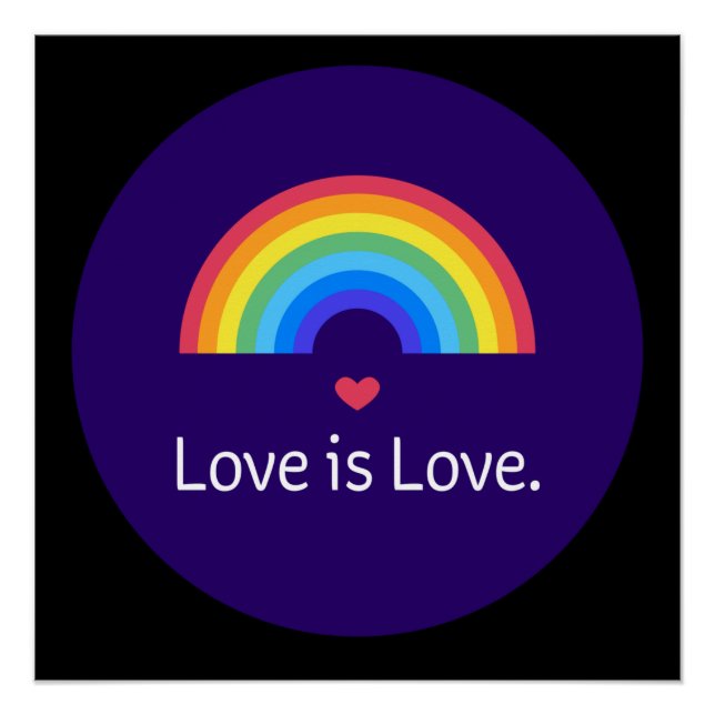 Love is love. LGBT+PRIDE. Queer.    Poster (Front)