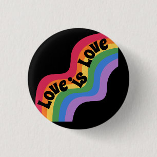  Love is love. LGBT+pride. Rainbow.  3 Cm Round Badge