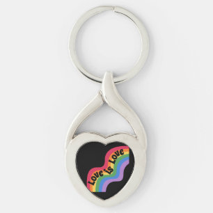 Love is love. LGBT+pride. Rainbow. Keychain