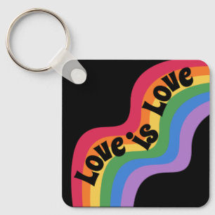 Love is love. LGBT+pride. Rainbow. Keychain