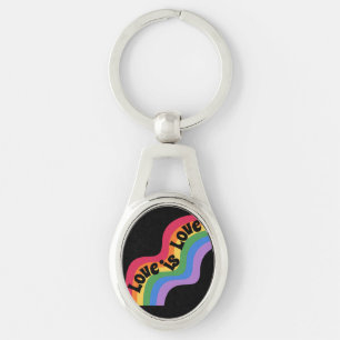 Love is love. LGBT+pride. Rainbow. Keychain