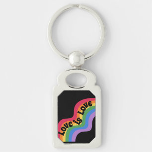 Love is love. LGBT+pride. Rainbow. Keychain