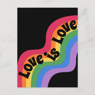  Love is love. LGBT+pride. Rainbow love.    Postcard