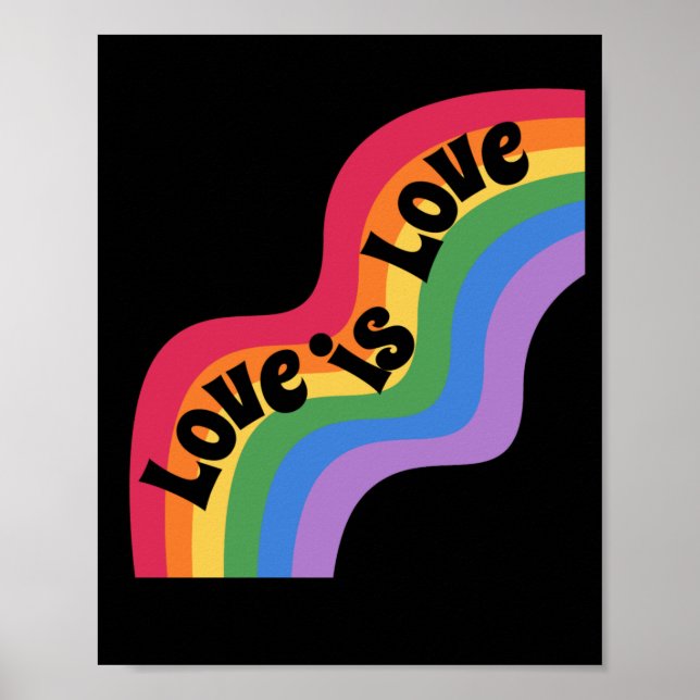  Love is love. LGBT+pride. Rainbow love. Poster (Front)