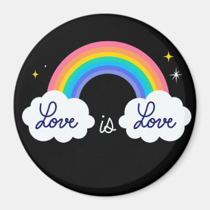 Love is love. LGBT+pride. Rainbow Magnet
