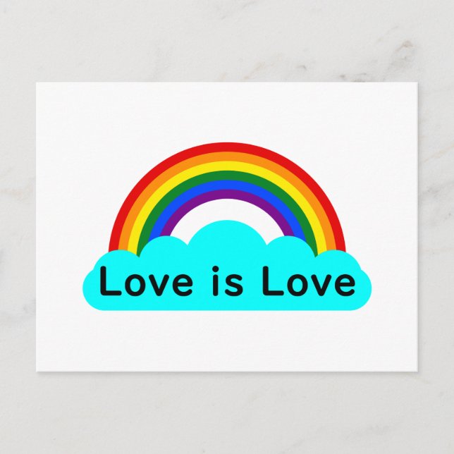 Love is Love - LGBT Rainbow Postcard (Front)