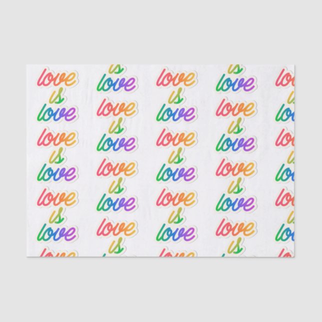 Love is love LGBT Tissue Paper (Front)