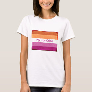 Love is Love,  LGBTQ+ Lesbian Flag Colours T-Shirt