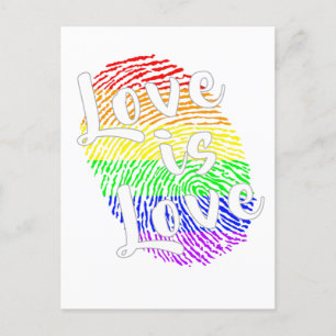 Love is Love   LGBTQ+ Pride Postcard