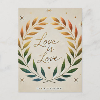 “Love Is Love LGBTQ Pride Postcard” Holiday Postcard