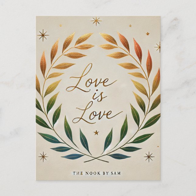 “Love Is Love LGBTQ Pride Postcard” Holiday Postcard (Front)