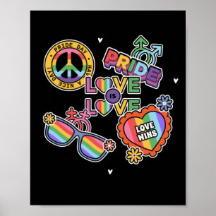 Love is love. Love wins. LGBT+pride. Poster