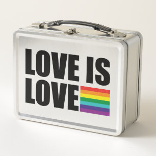 Love is Love Metal Lunch Box