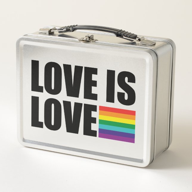 Love is Love Metal Lunch Box (Front)