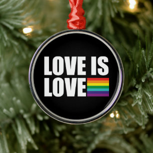 Love is Love Metal Tree Decoration
