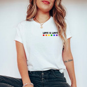 Love is Love Minimalist Pride Rainbow T-Shirt