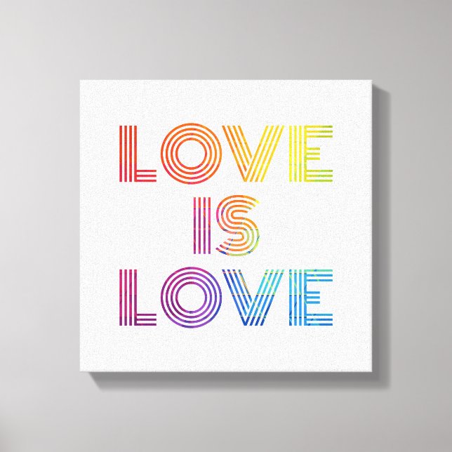 Love is Love | Modern Stripes Canvas Print (Front)