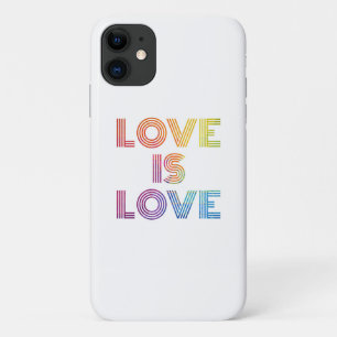 Love is Love   Modern Stripes iPhone 11 Case