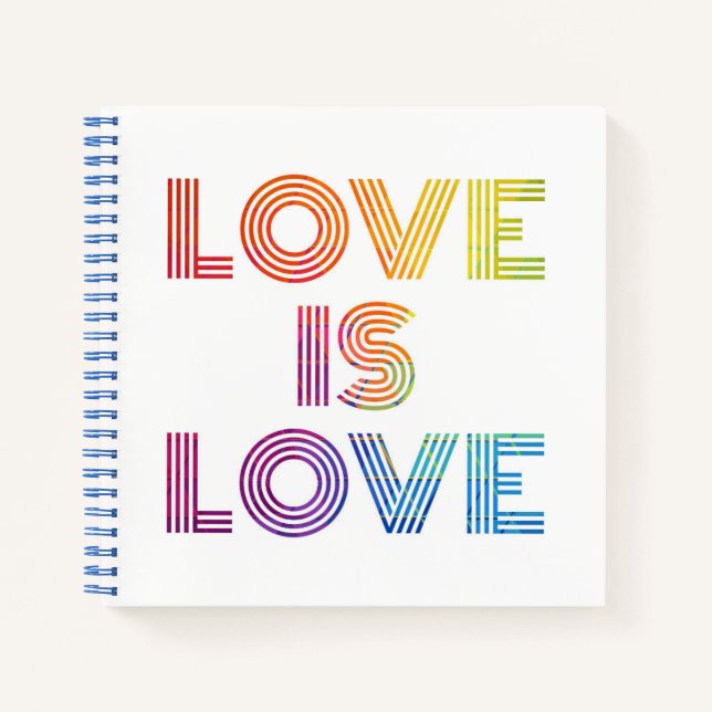 Love is Love | Modern Stripes Notebook (Front)