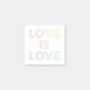 Love is Love Modern Stripes Post-it Notes