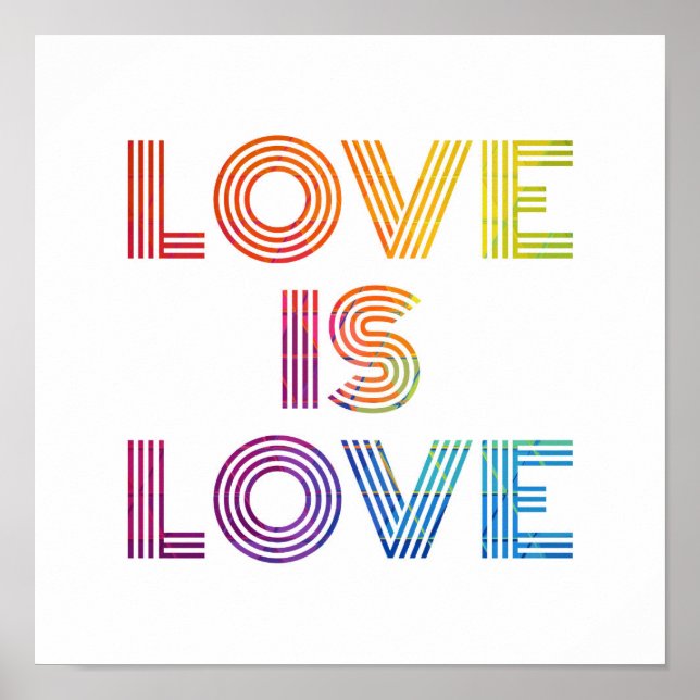 Love is Love | Modern Stripes Poster (Front)