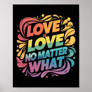 Love Is Love No What Sticker Poster