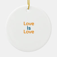 Love is love orange blue colourful pride LGBTQ gay