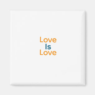 Love is love orange blue colourful pride LGBTQ gay Magnet