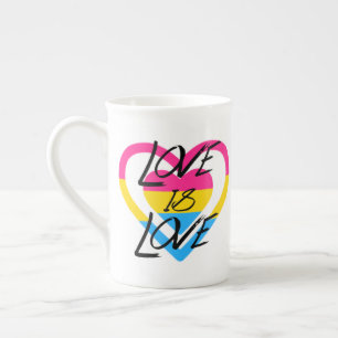 Love is Love - Pansexual Pride Bone China Mug