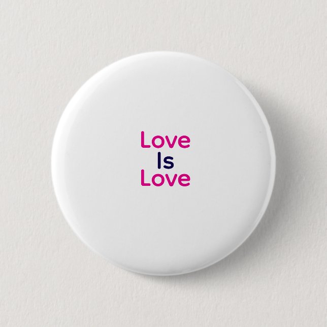 Love is love pink purple colourful pride LGBTQ gay 6 Cm Round Badge (Front)
