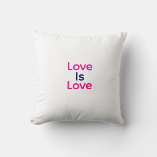 Love is love pink purple colourful pride LGBTQ gay Cushion