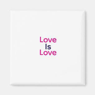 Love is love pink purple colourful pride LGBTQ gay Magnet